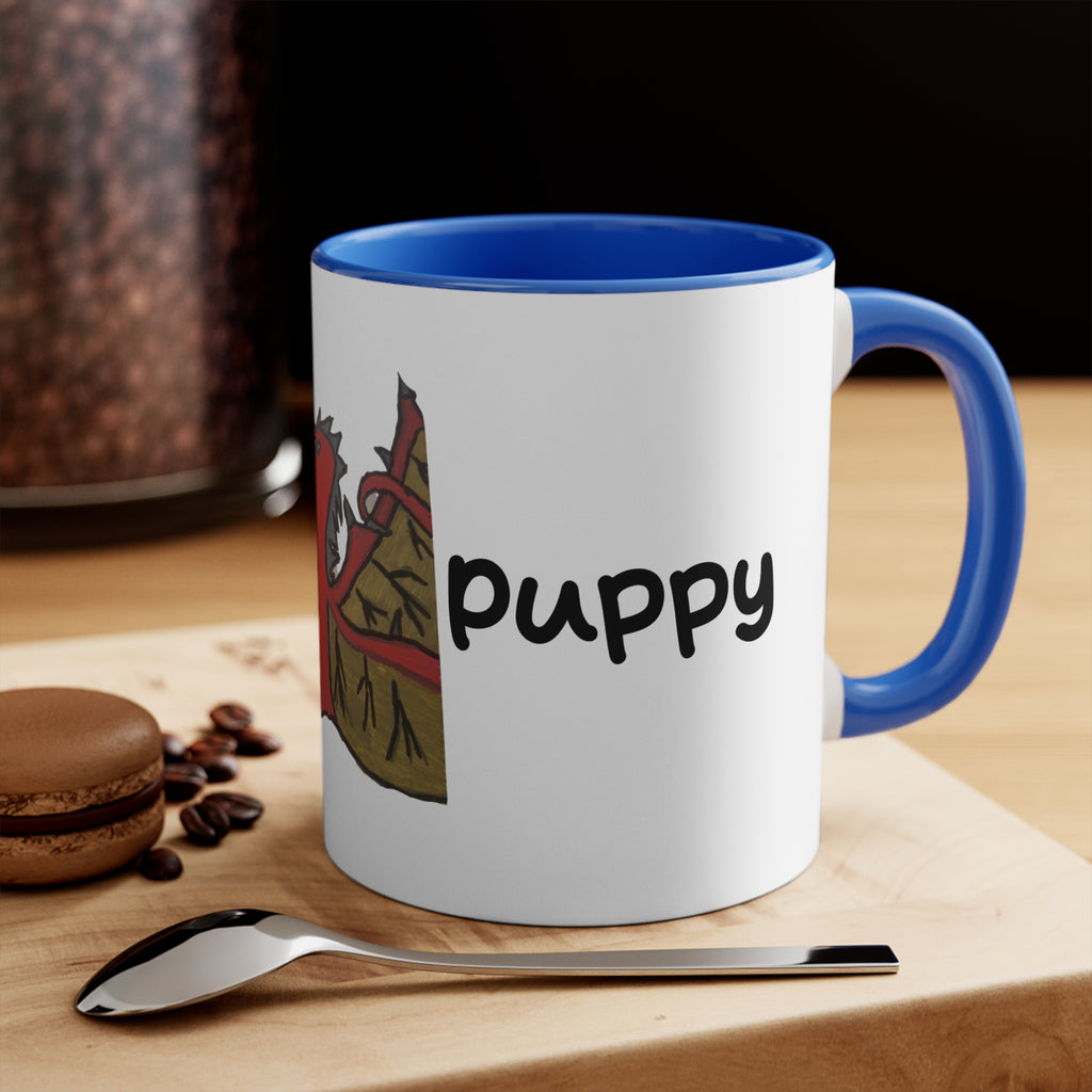Fantasy Puppy Mug — Dragon Logo Accent Coffee Cup
