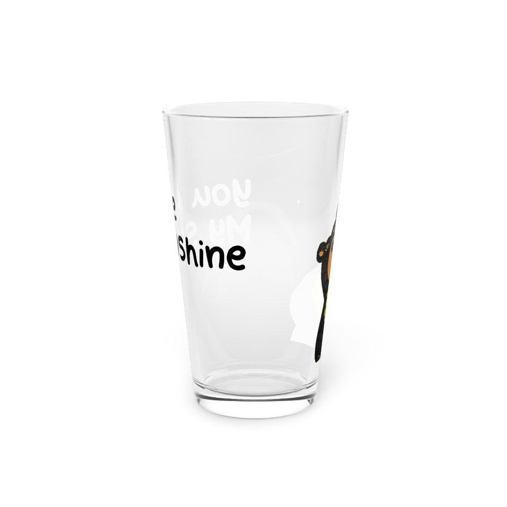 Whimsy Grr Sunflower Pint Glass, 16oz