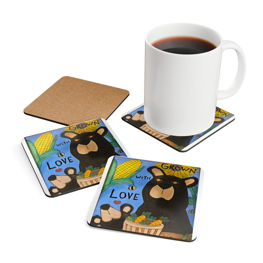 whimsy grr Corkwood Coaster Set