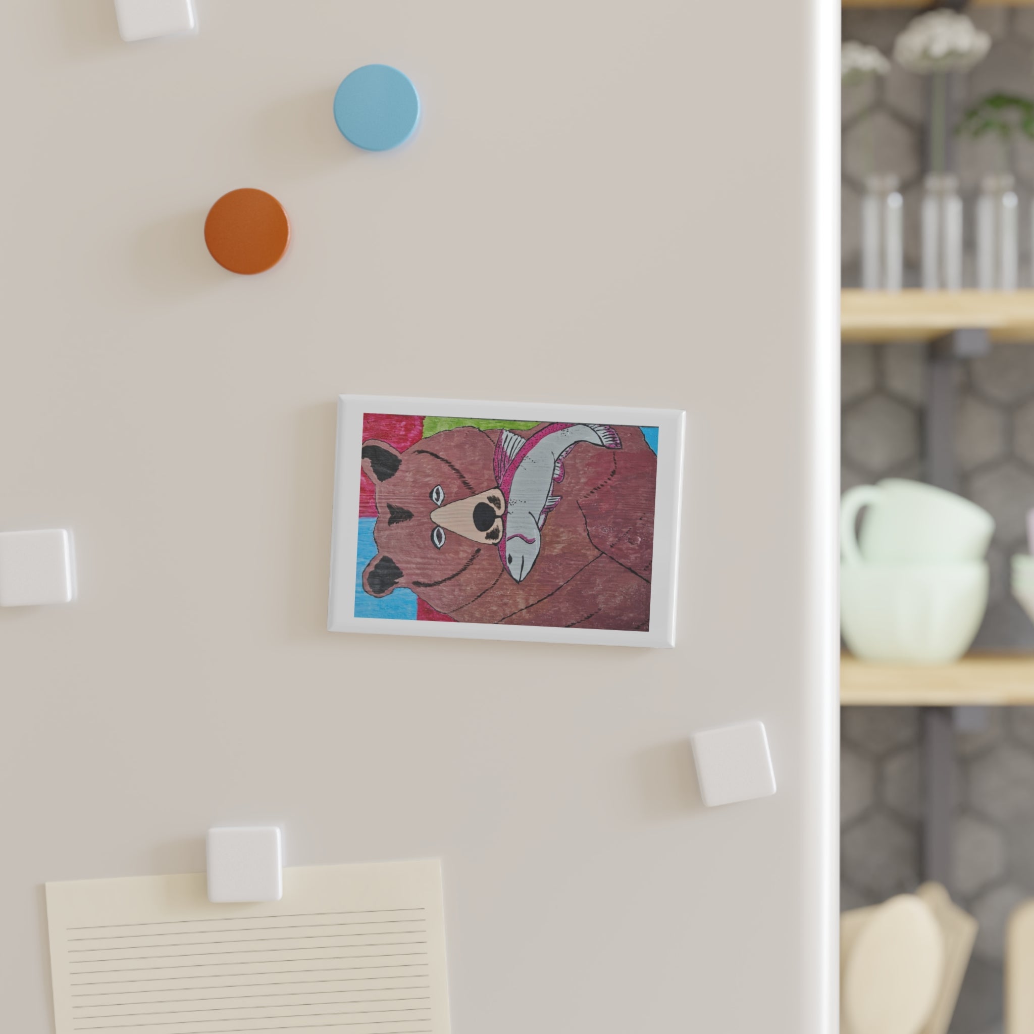 whimsy grr Button Magnet, Rectangle