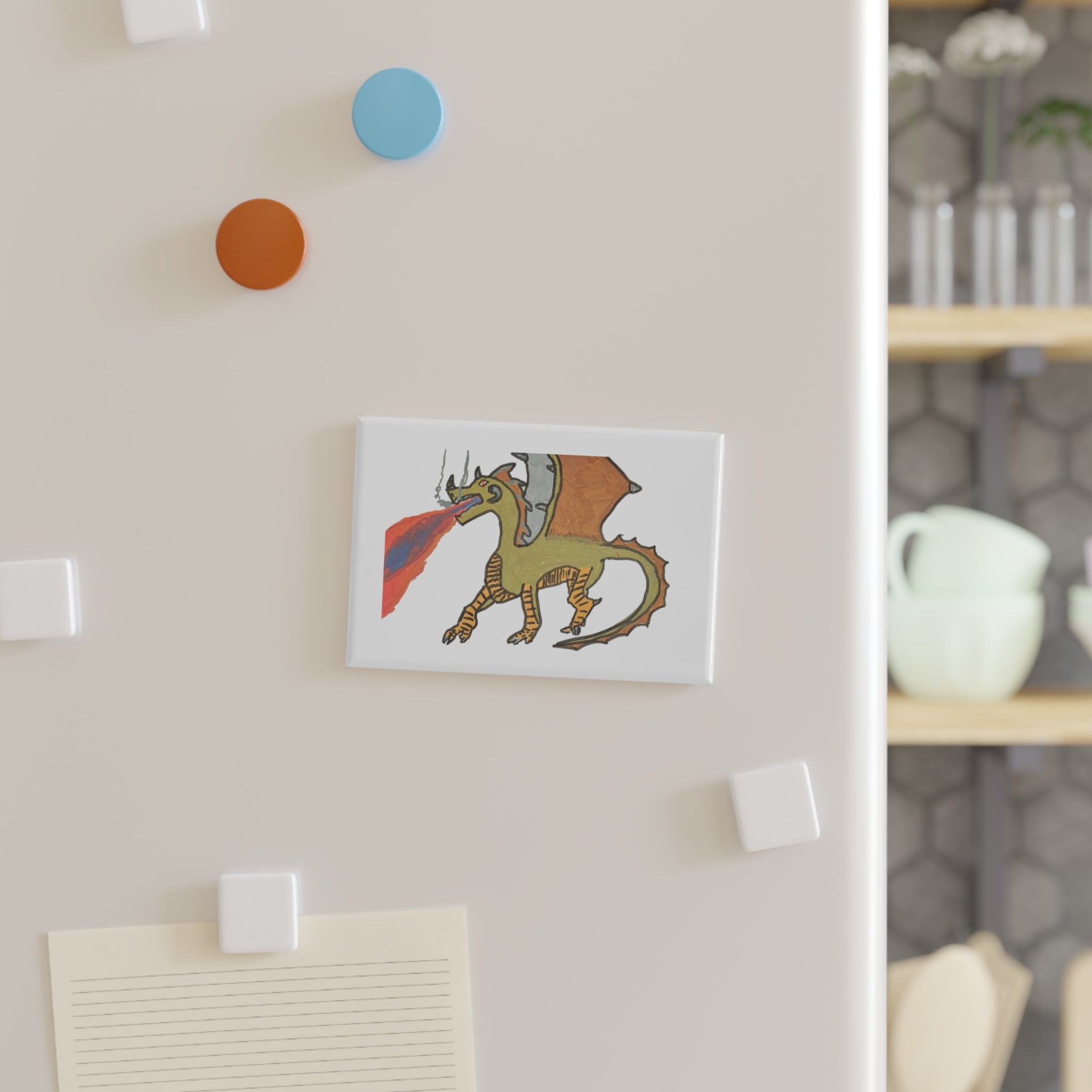 Fantasy Button Magnet, Rectangle