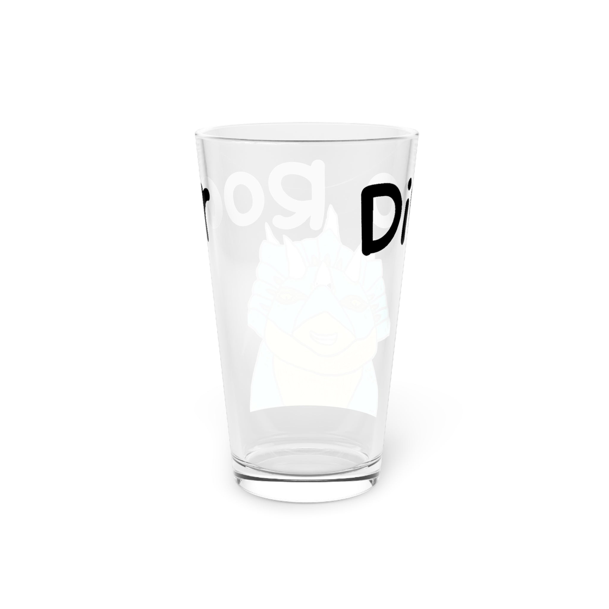 Dino Roar Pint Glass 16oz — Cute Blue Dinosaur Drinking Beer Glass