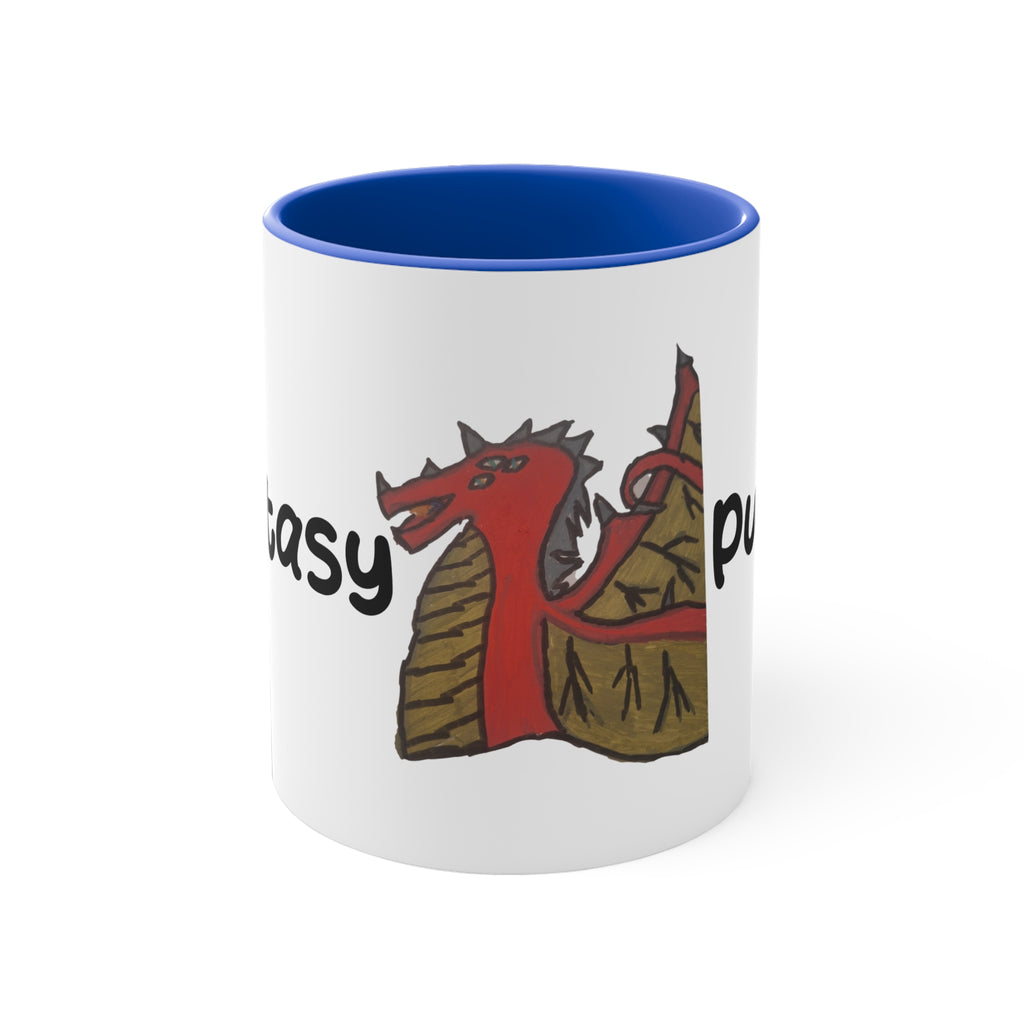 Fantasy Puppy Mug — Dragon Logo Accent Coffee Cup