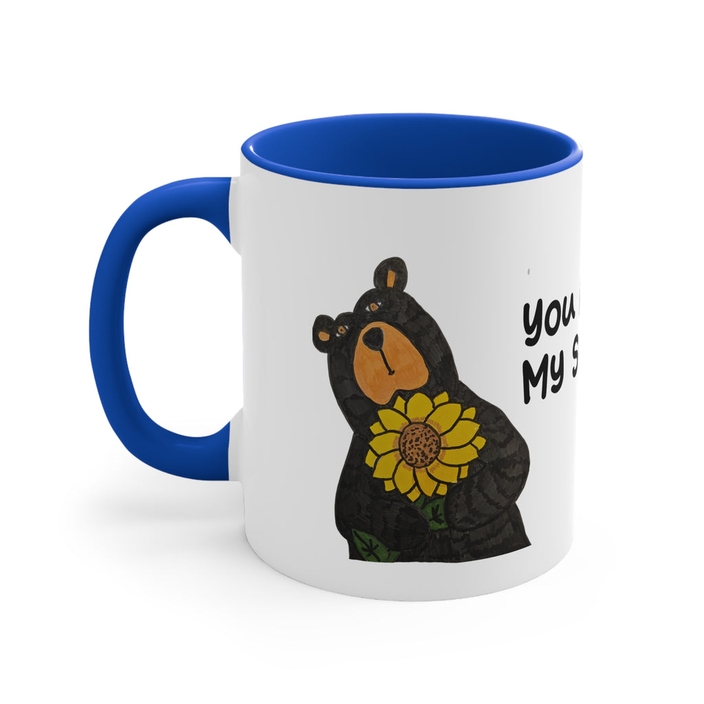 Whimsy Grr Sunflower 11oz Accent Mug