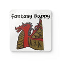 Fantasy Puppy Dragon Cork Coaster Set — Cute Fantasy Pet Drink Coasters