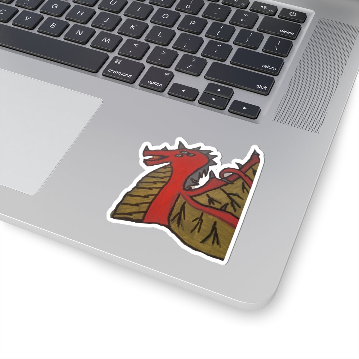 fantasy Red Dragon Kiss-Cut Sticker — Fantasy Laptop & Water Bottle Decal