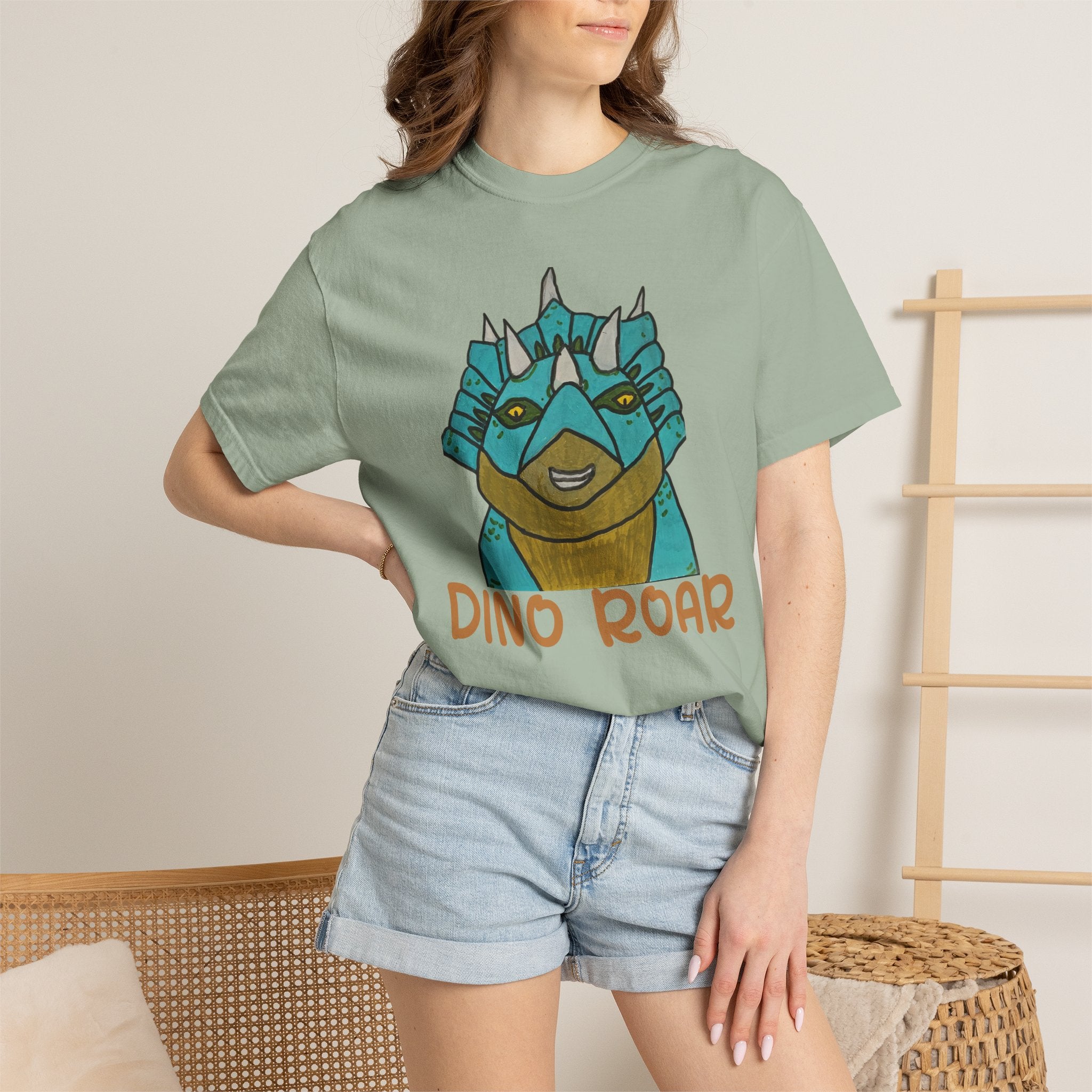 Dino Roar Triceratops Tee | Dinosaur Illustration T-Shirt