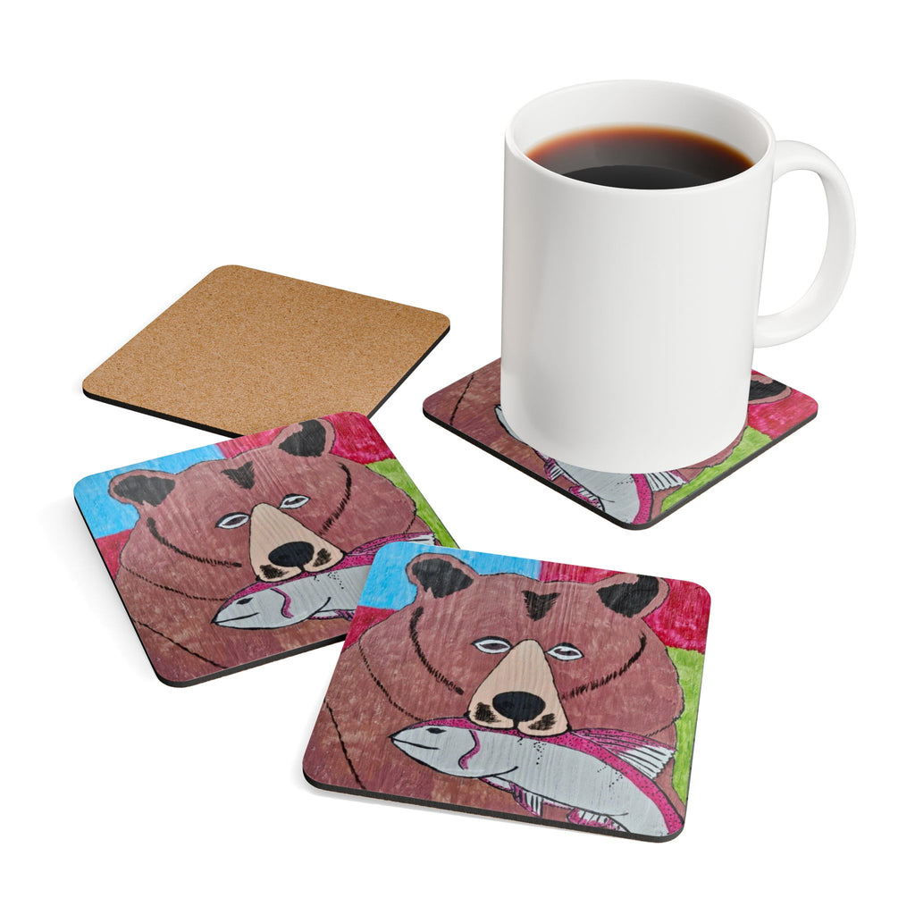 whimsy grr Corkwood Coaster Set